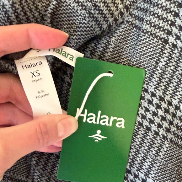 HALARA NWT high Waisted Pocket Houndstooth Plaid Flare Midi Casual Skirt XS - Picture 2 of 8